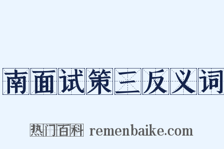 南面试策三反义词是什么意思的图片